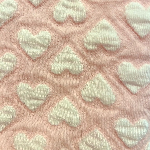 Women’s Pink Quilted Robe – Heart Pattern, Relaxed Fit - Picture 2 of 2